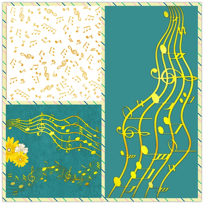 Blank Sheet Music Notebook - Notities Muziek Achtergrond Hot Foil Plaat