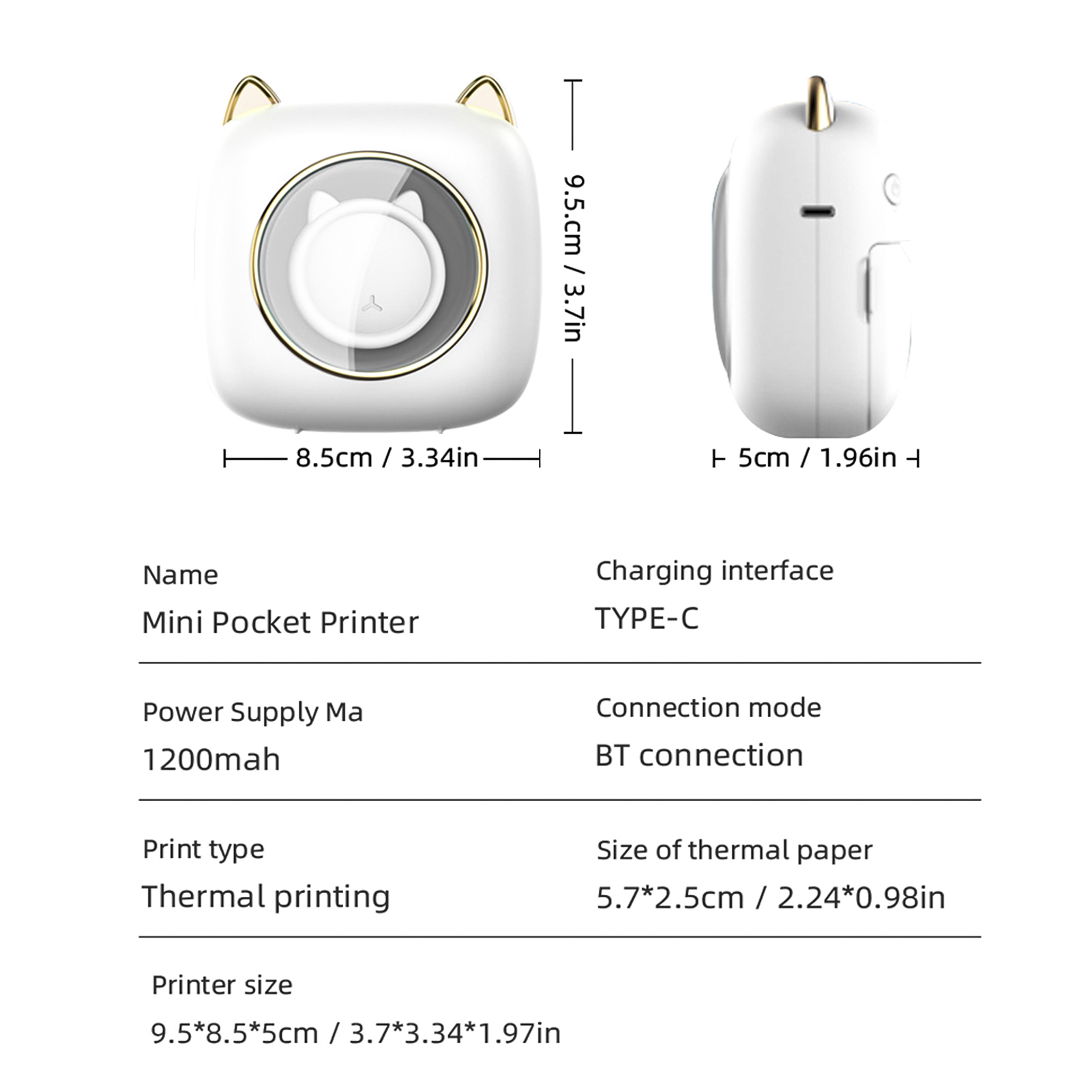 【Nieuw】C23 Draagbare Thermisch - Mini Pocket Thermal Printer Paper Roll recensie en prijs