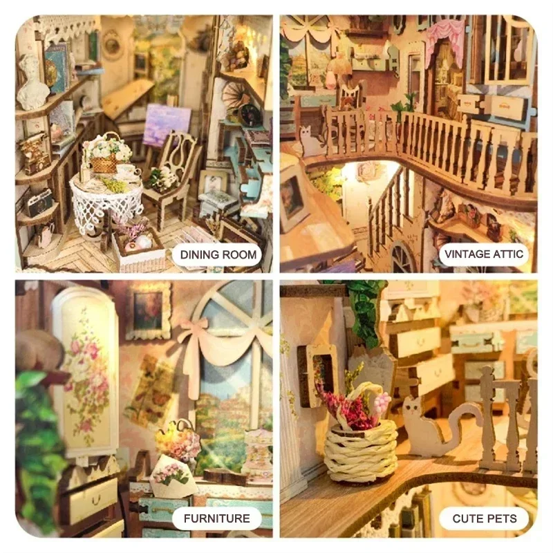 Sprookjesstad Boekenplank Bosh - Diy Wooden Book Nook Kit Shelf Insert recensie en prijs