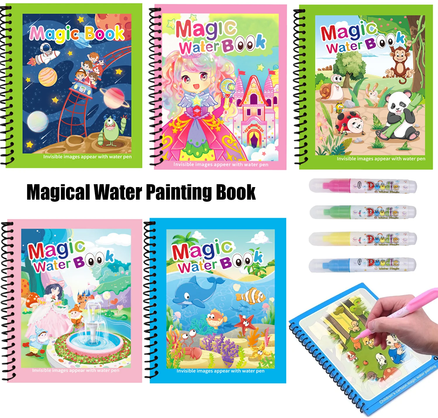 Herbruikbaar schilderboek, Mon - Reusable Water Magic Coloring Book recensie en prijs