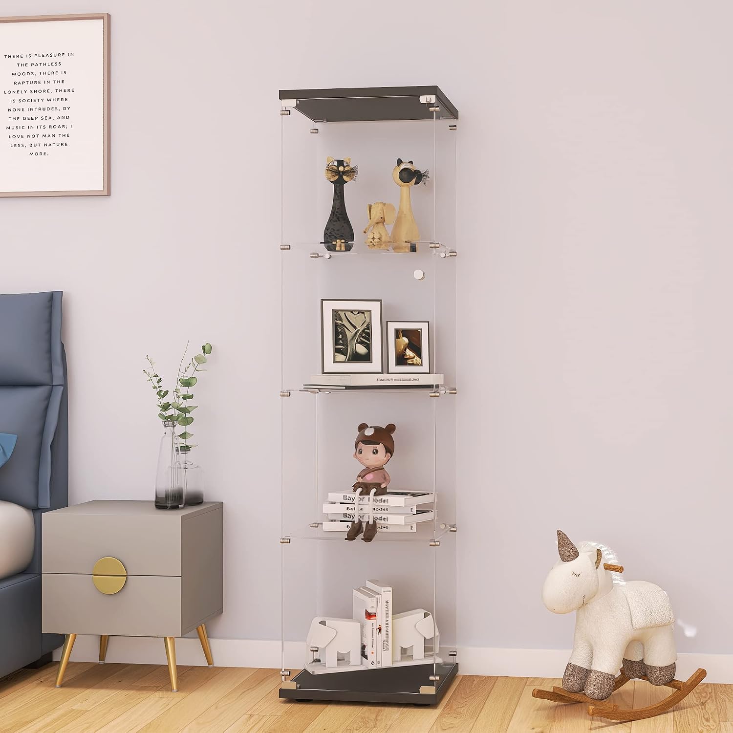 Glazen vitrinekast met slot, 4 - Books recensie en prijs