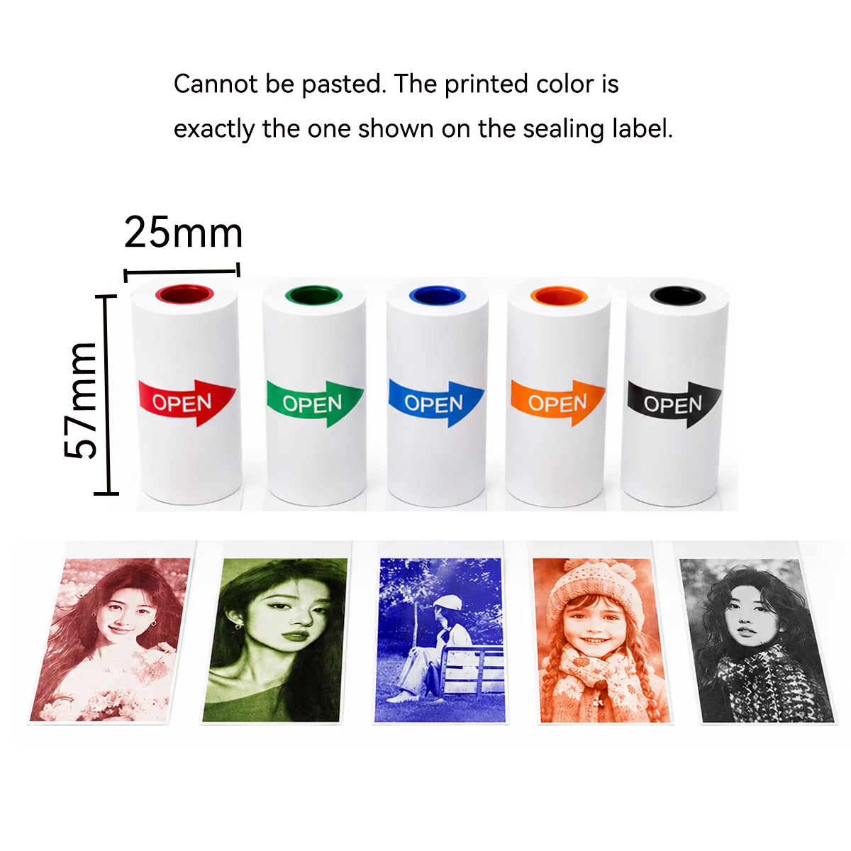 57x25mm Wit/Kleur Thermisch Pa - Mini Pocket Thermal Printer Paper Roll recensie en prijs